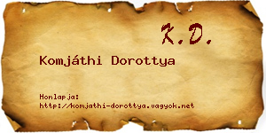 Komjáthi Dorottya névjegykártya