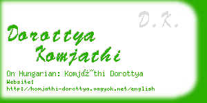 dorottya komjathi business card